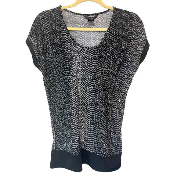 Chances Short Sleeve Stretchy Blouse-Size M - Picture 1 of 5